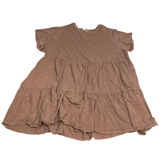 Top Short Sleeve By Old Navy In Brown, Size: 3x