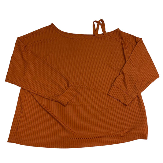 Top Long Sleeve By Shein In Orange, Size: 5