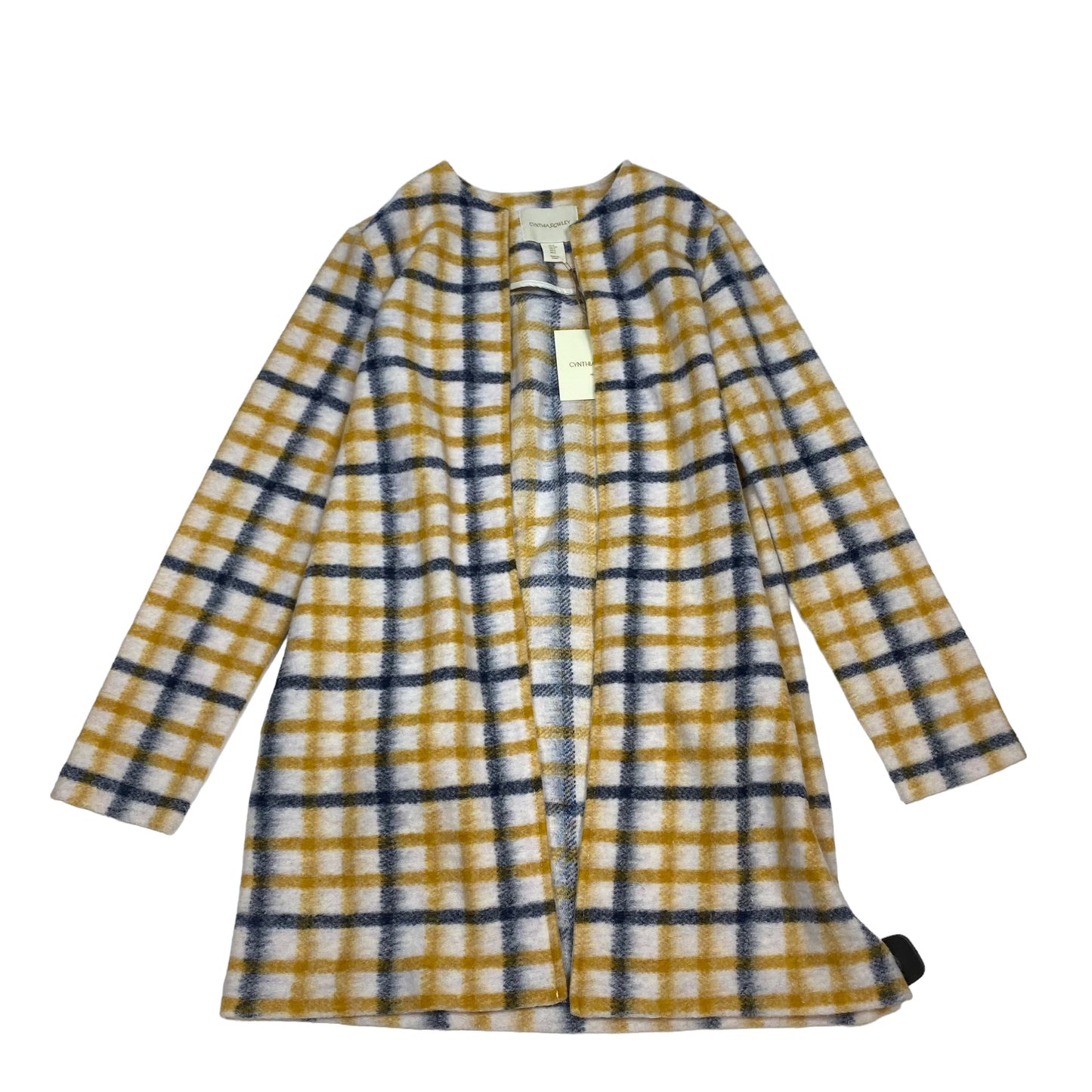 Sweater Cardigan By Cynthia Rowley In Blue & Yellow, Size: S