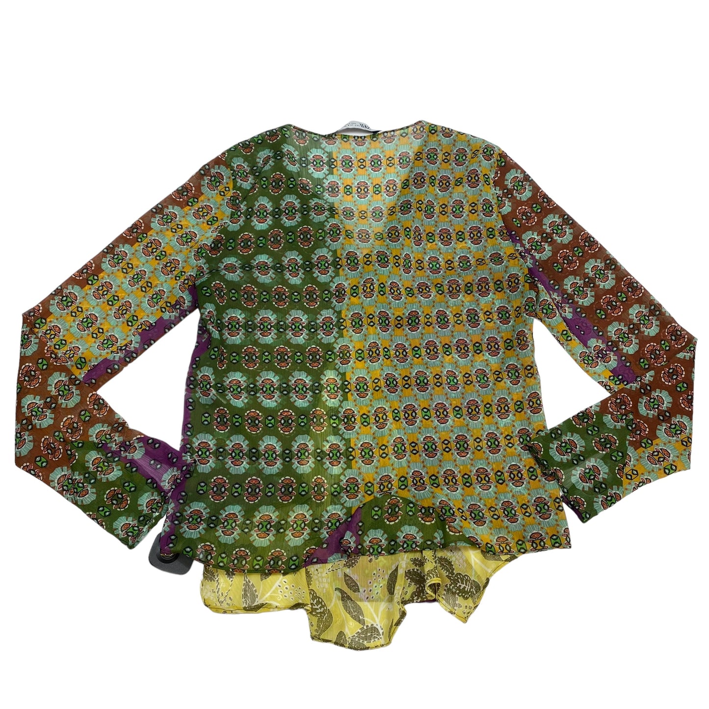 Blouse Long Sleeve By Zara In Multi-colored, Size: S