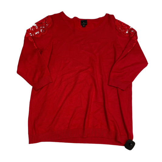 Top 3/4 Sleeve By Worthington In Red, Size: Xl