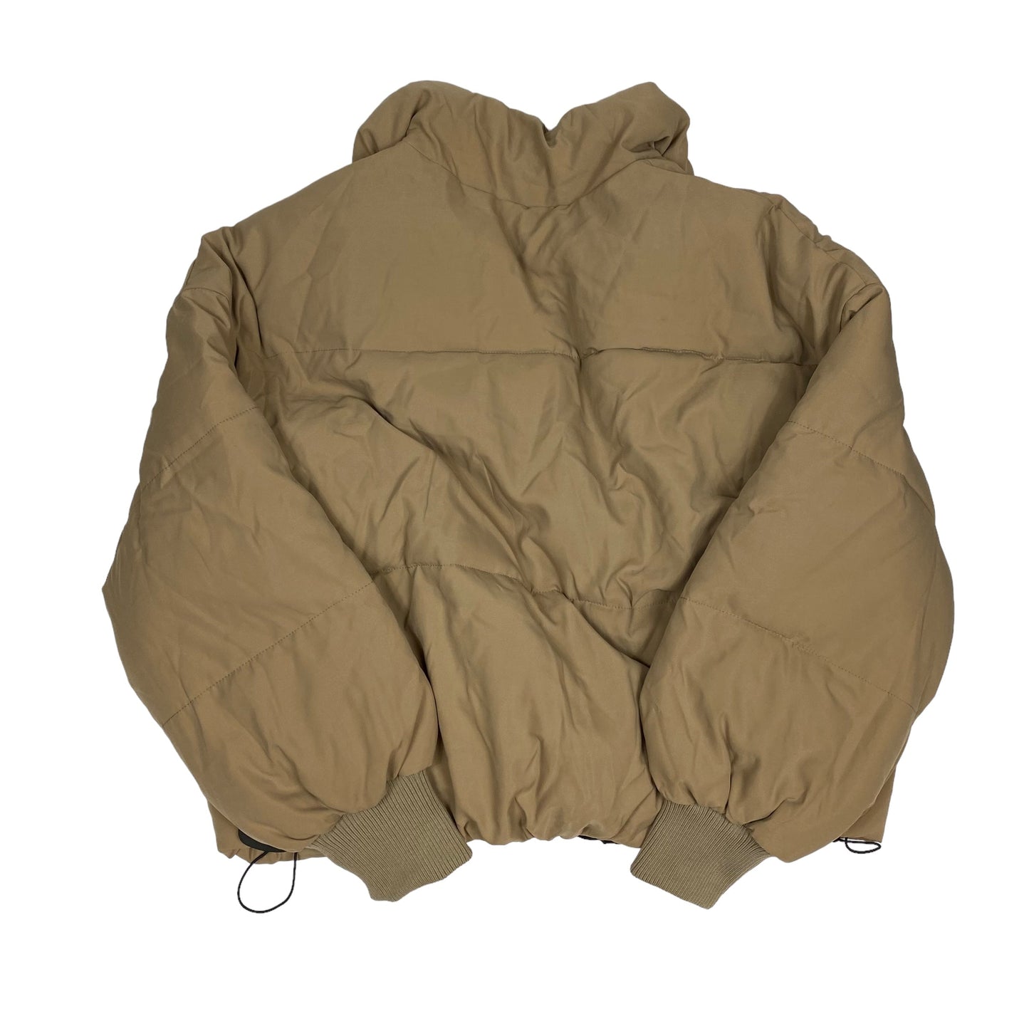 Coat Puffer & Quilted By Cmf In Tan, Size: L