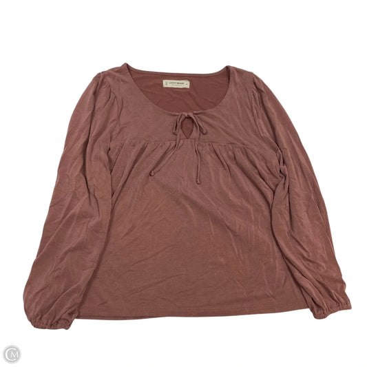 Top Long Sleeve By Lucky Brand In Pink, Size: Xs