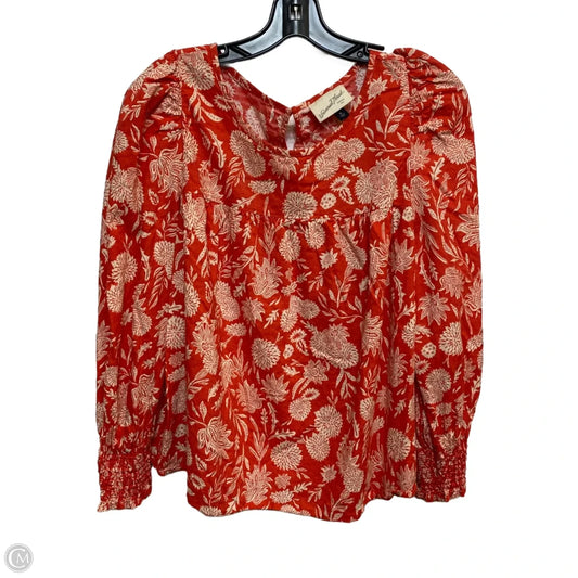 Top Long Sleeve By Universal Thread In Red, Size: Xl