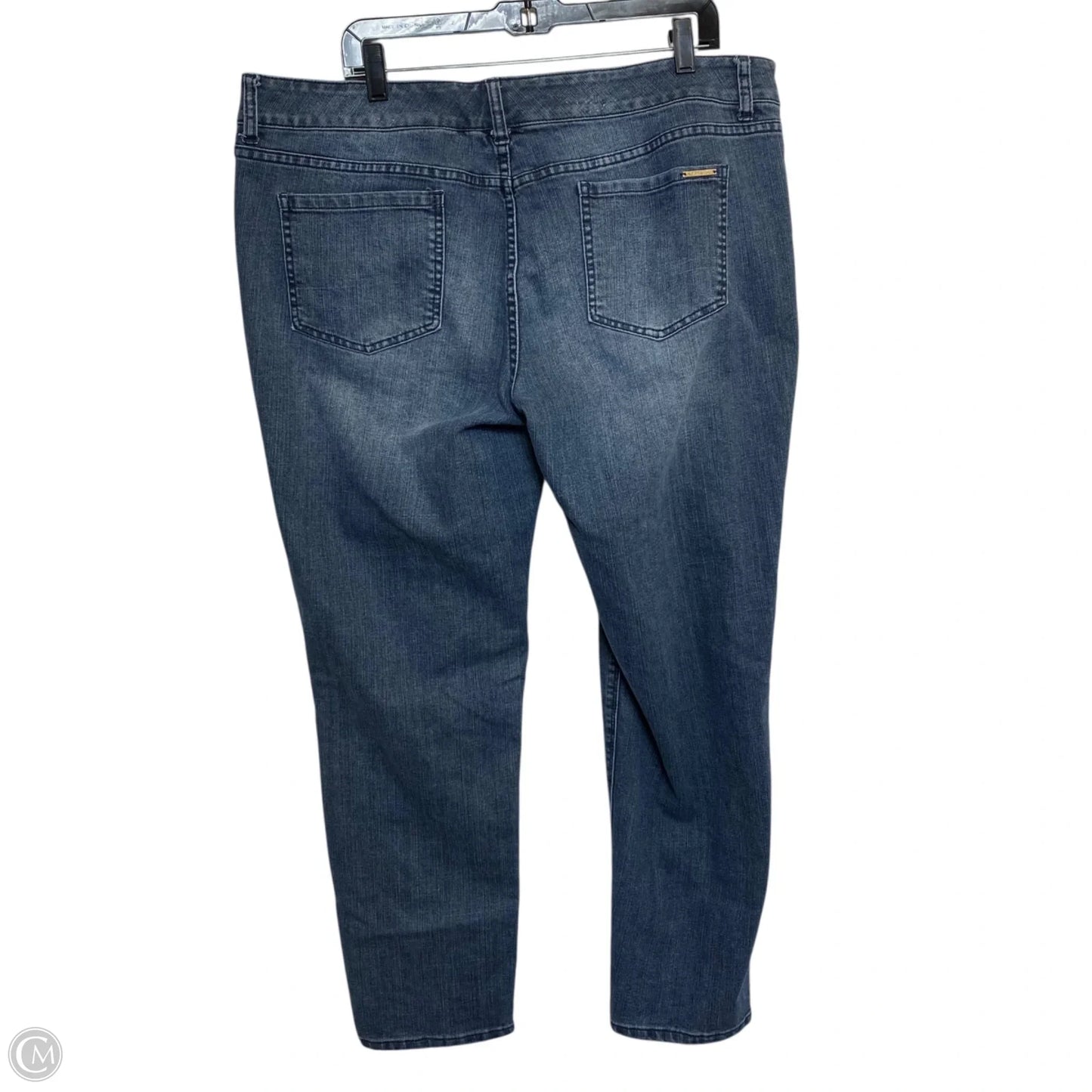 Jeans Straight By Eva Mendes In Blue Denim, Size: 18