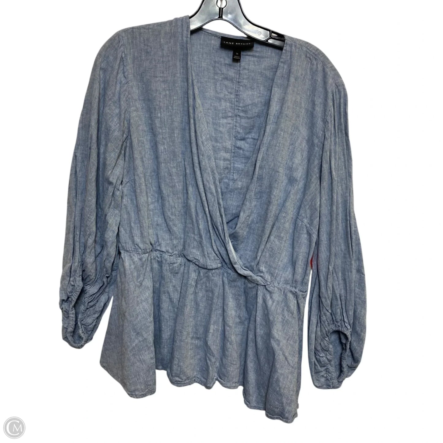 Top Long Sleeve By Lane Bryant In Blue, Size: Xl