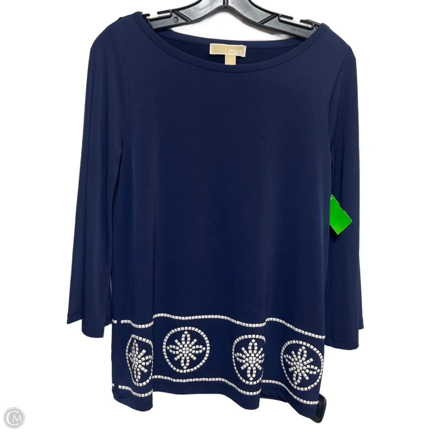 Top Long Sleeve By Michael By Michael Kors In Blue, Size: S