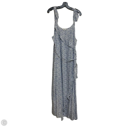 Dress Casual Midi By Madewell In Blue & Cream, Size: 3x