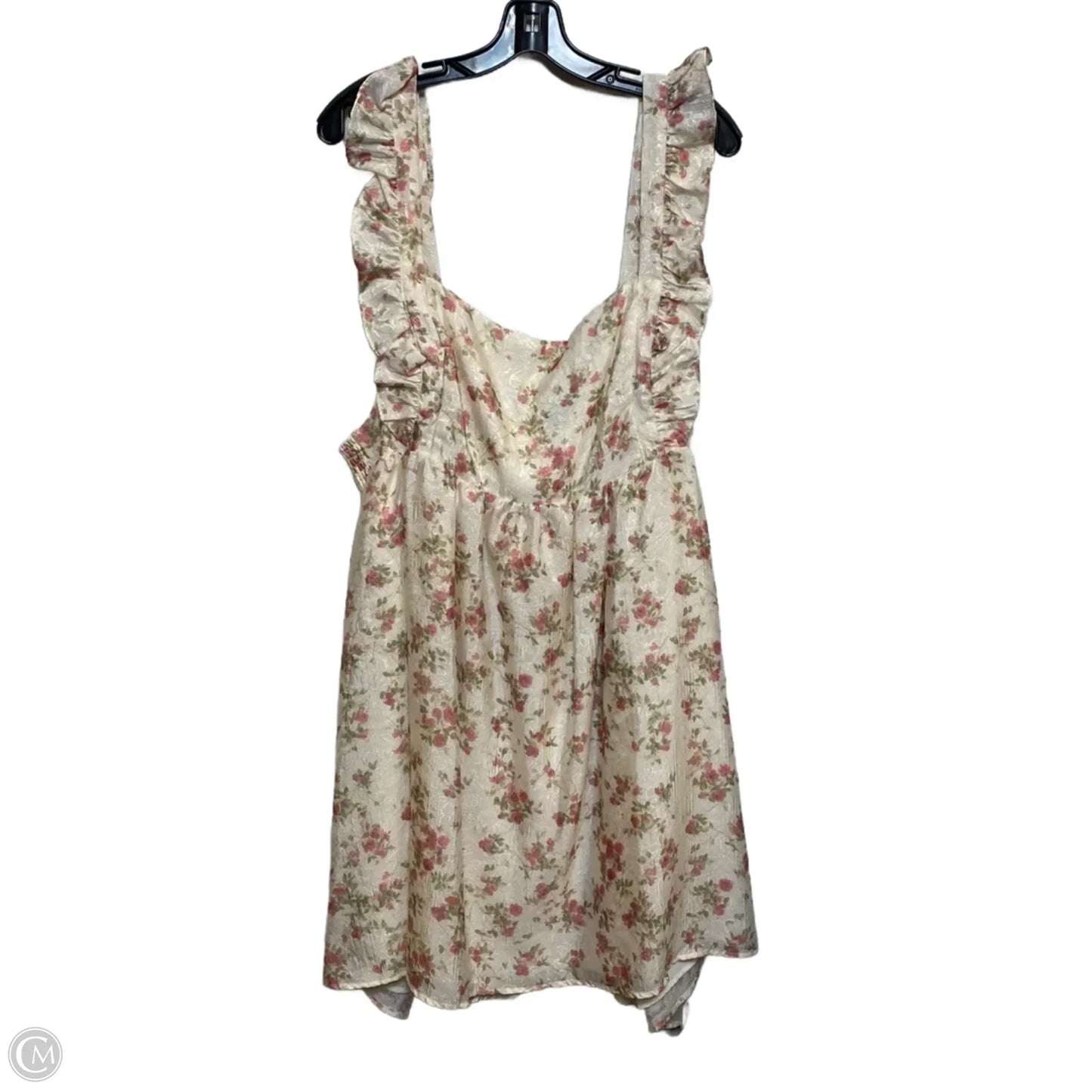 Dress Casual Short By Arula In Cream & Pink, Size: 3x