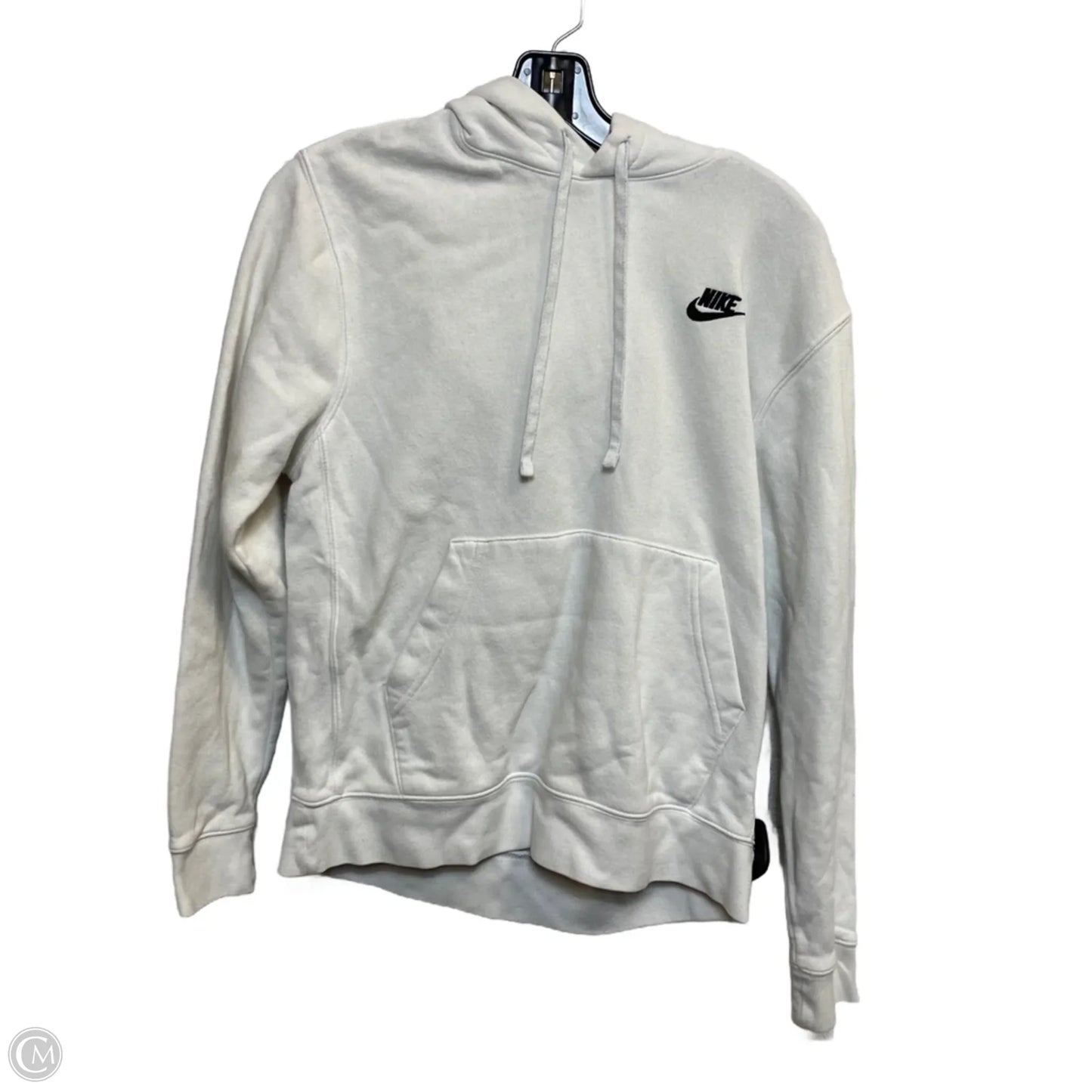 Athletic Sweatshirt Hoodie By Nike In White, Size: S