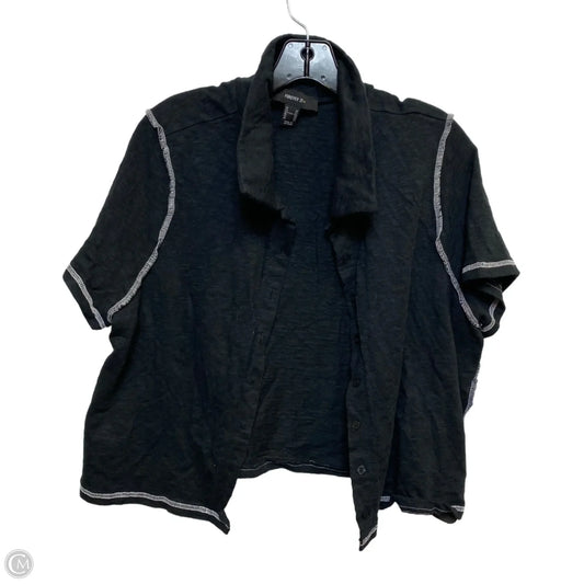 Top Short Sleeve By Forever 21 In Black, Size: 2x
