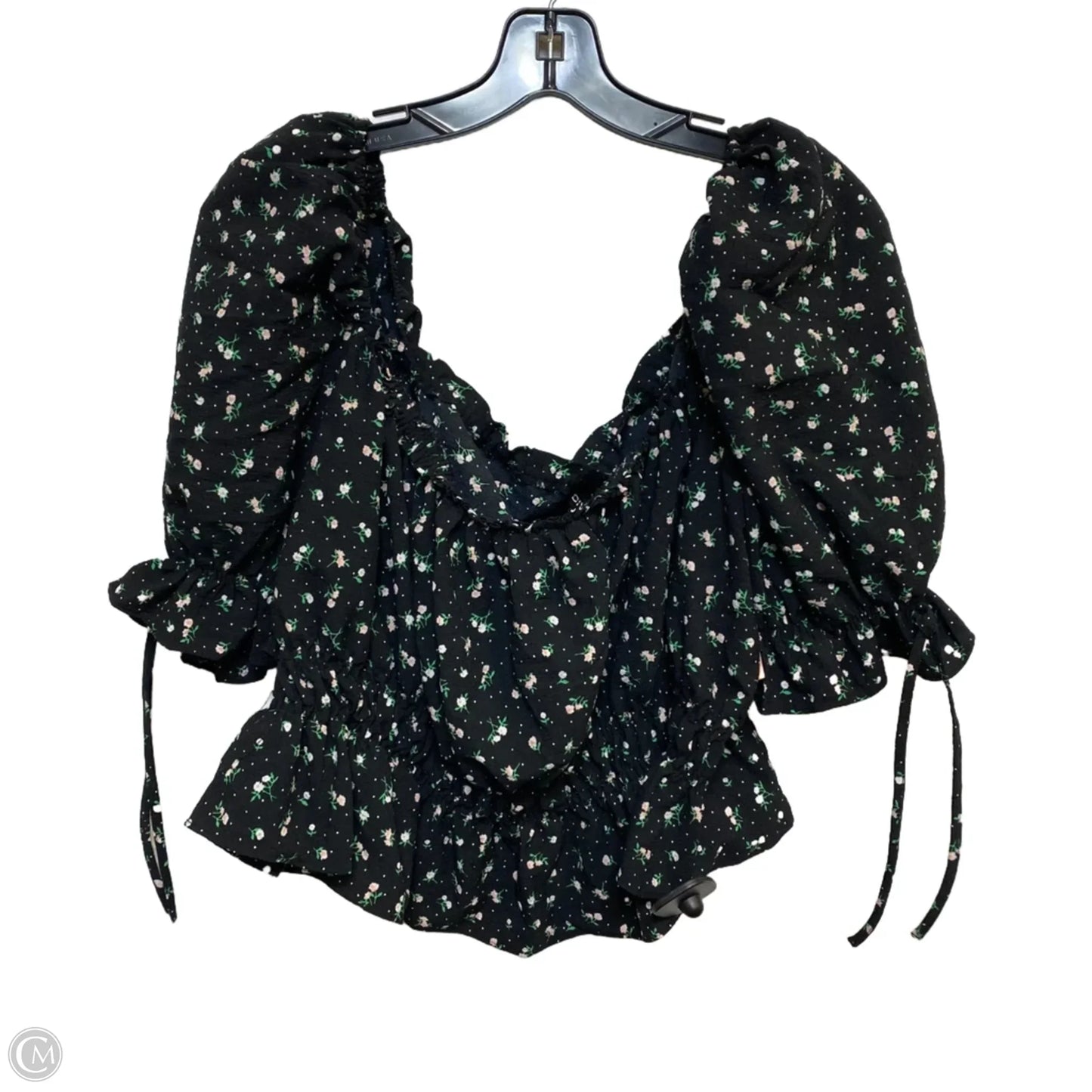 Top Short Sleeve By Divided In Black, Size: Xl