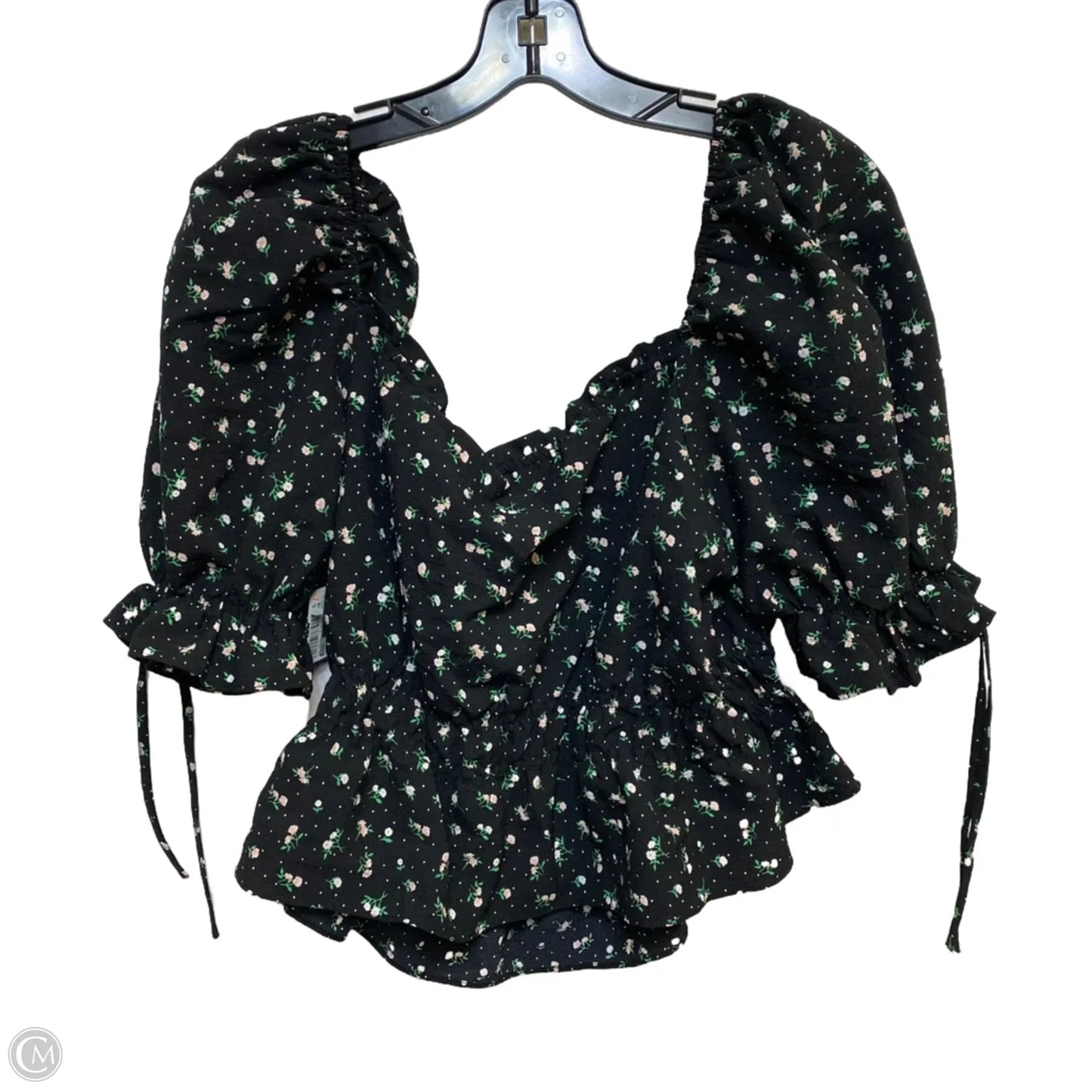 Top Short Sleeve By Divided In Black, Size: Xl