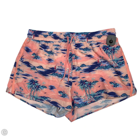 Athletic Shorts By Crown And Ivy In Blue & Pink, Size: L