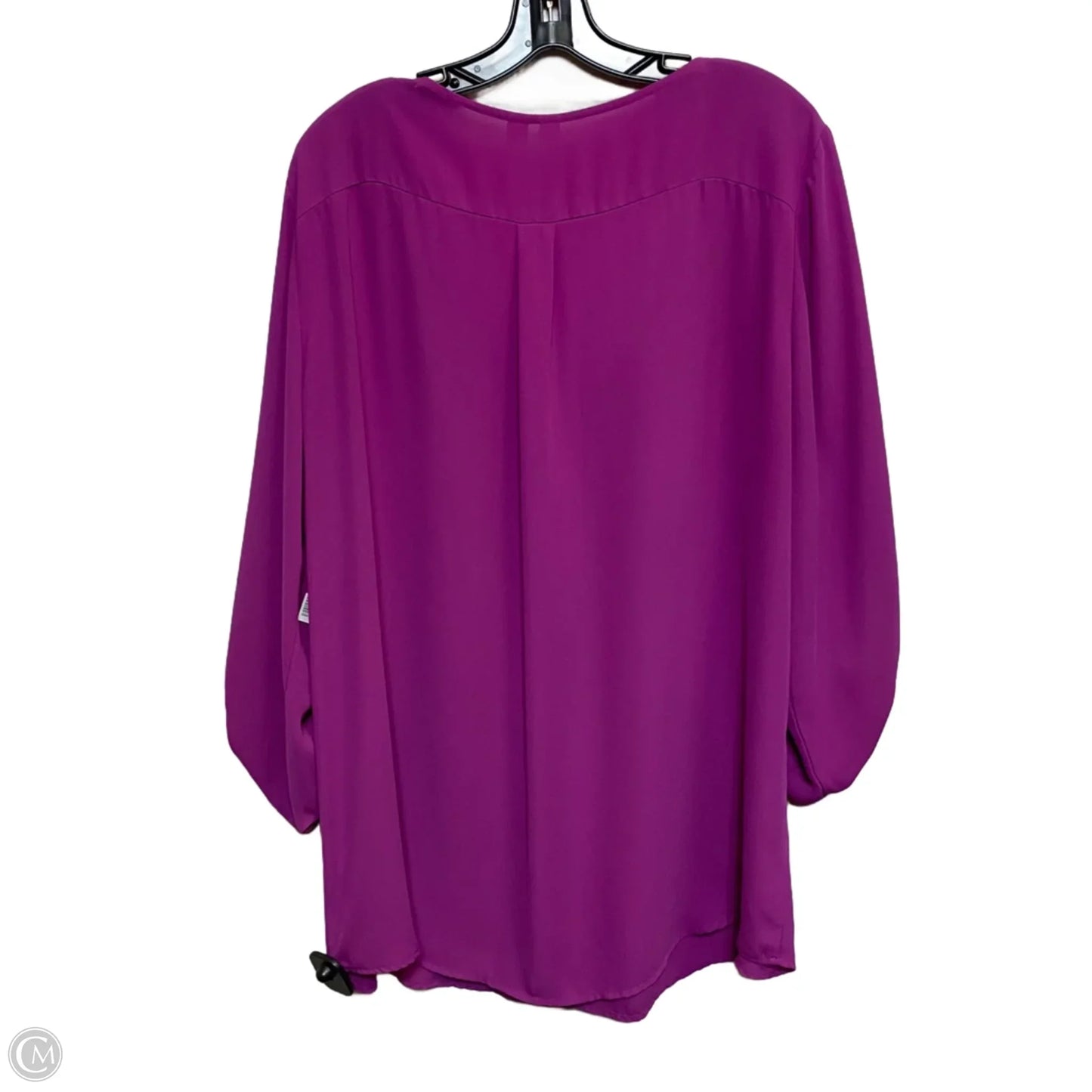 Top Long Sleeve By Tacera In Purple, Size: 2x
