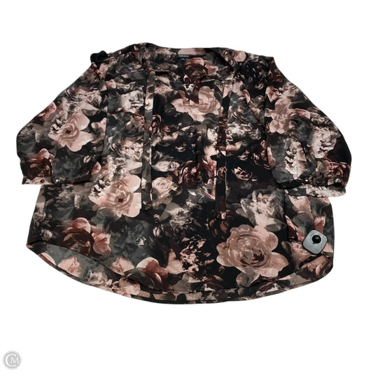 Top Long Sleeve By Torrid In Black & Pink, Size: 2x