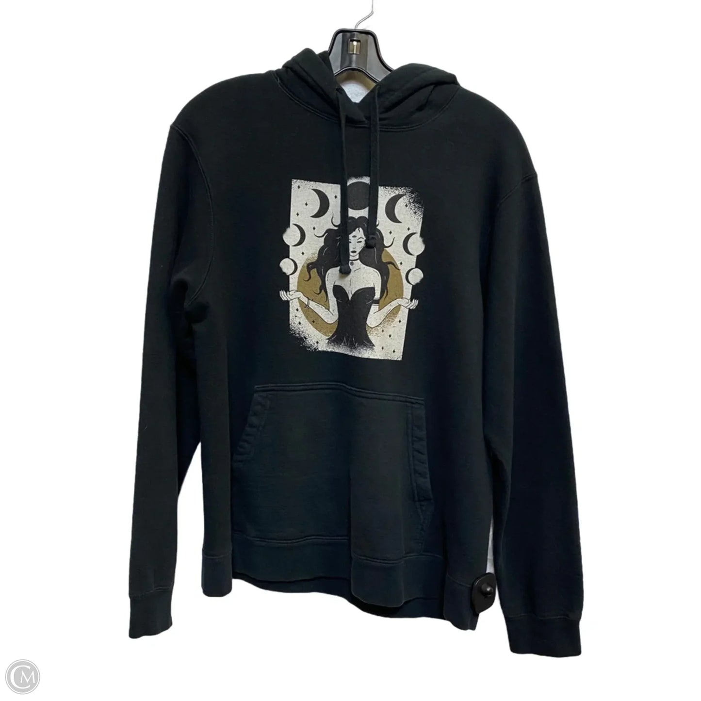 Sweatshirt Hoodie By Port & Company In Black, Size: M
