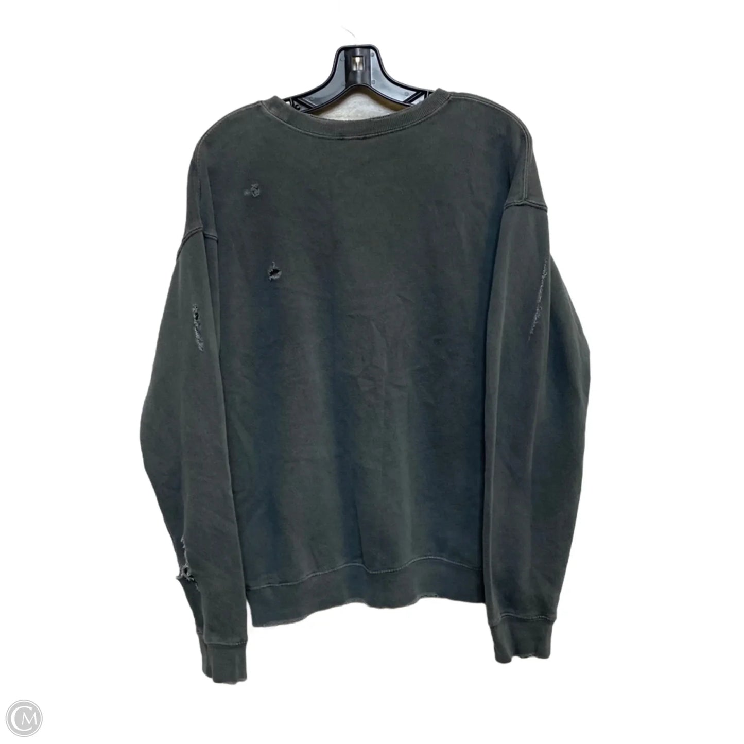 Sweatshirt Crewneck By Def Leppard In Grey, Size: S