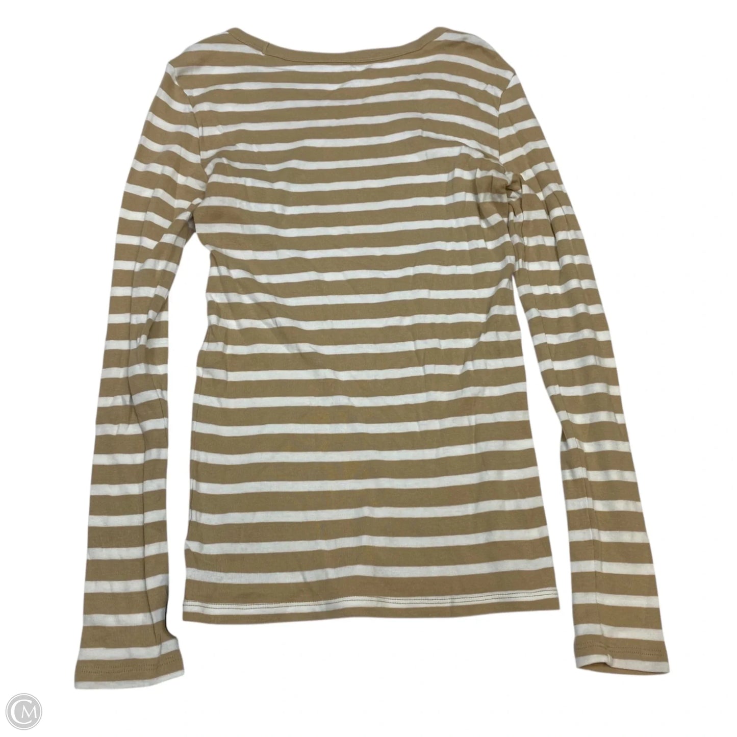 Top Long Sleeve By Gap In Tan & White, Size: Xs