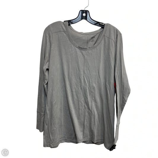 Top Long Sleeve By Ana In Grey, Size: Xl