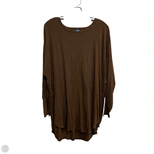 Top Long Sleeve By Old Navy In Brown, Size: Xxl