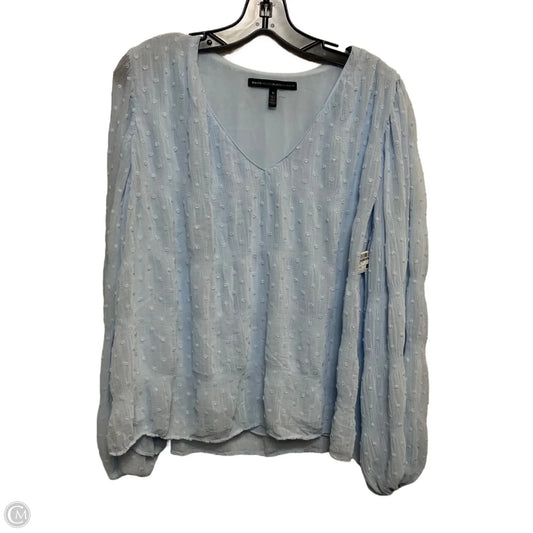 Top Long Sleeve By White House Black Market In Blue, Size: M
