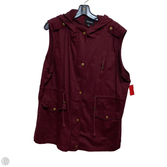 Vest Other By Zenana In Red, Size: 2x