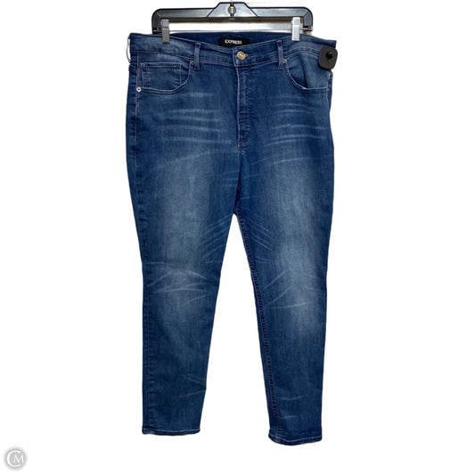 Jeans Skinny By Express In Blue, Size: 16