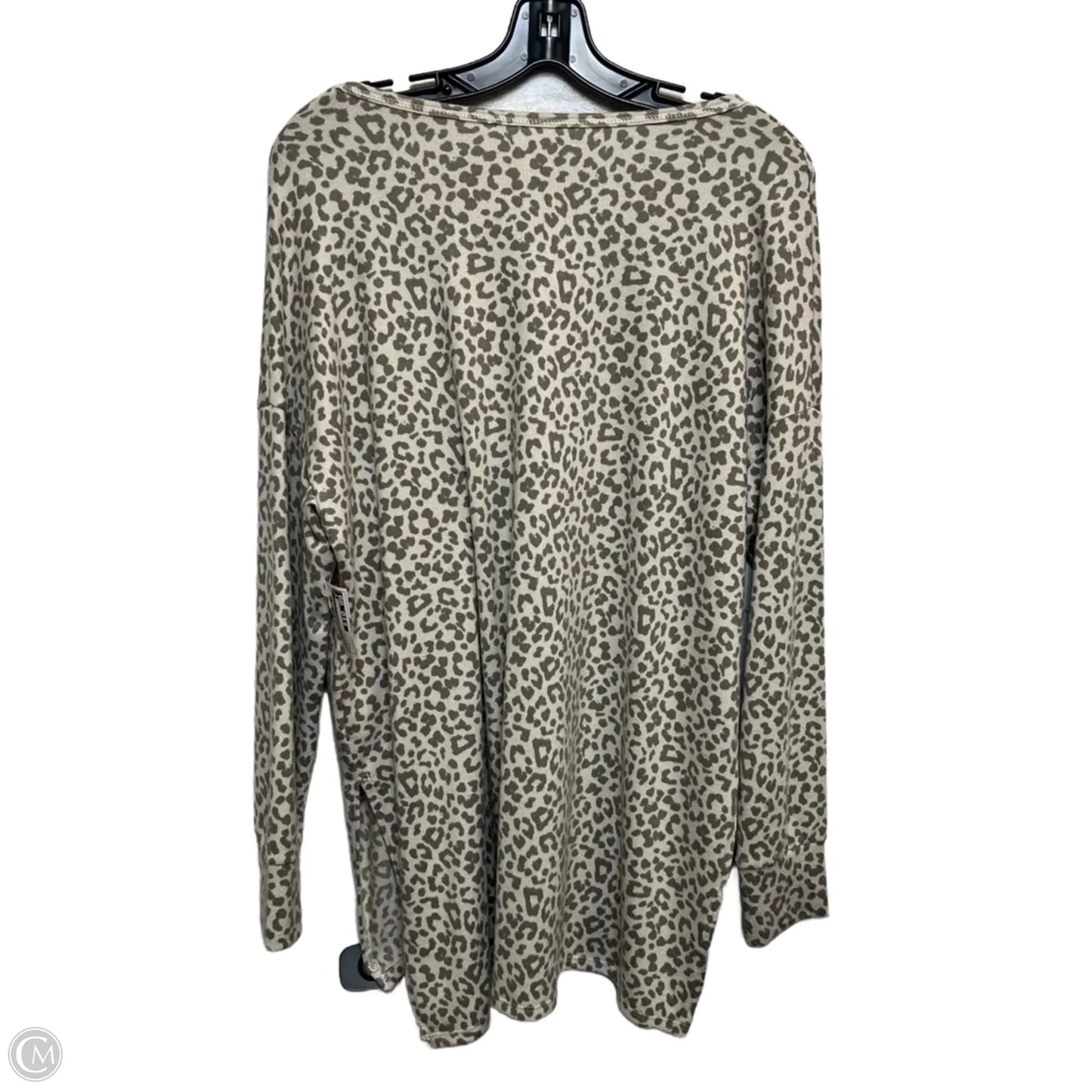 Top Long Sleeve By American Eagle In Animal Print, Size: M
