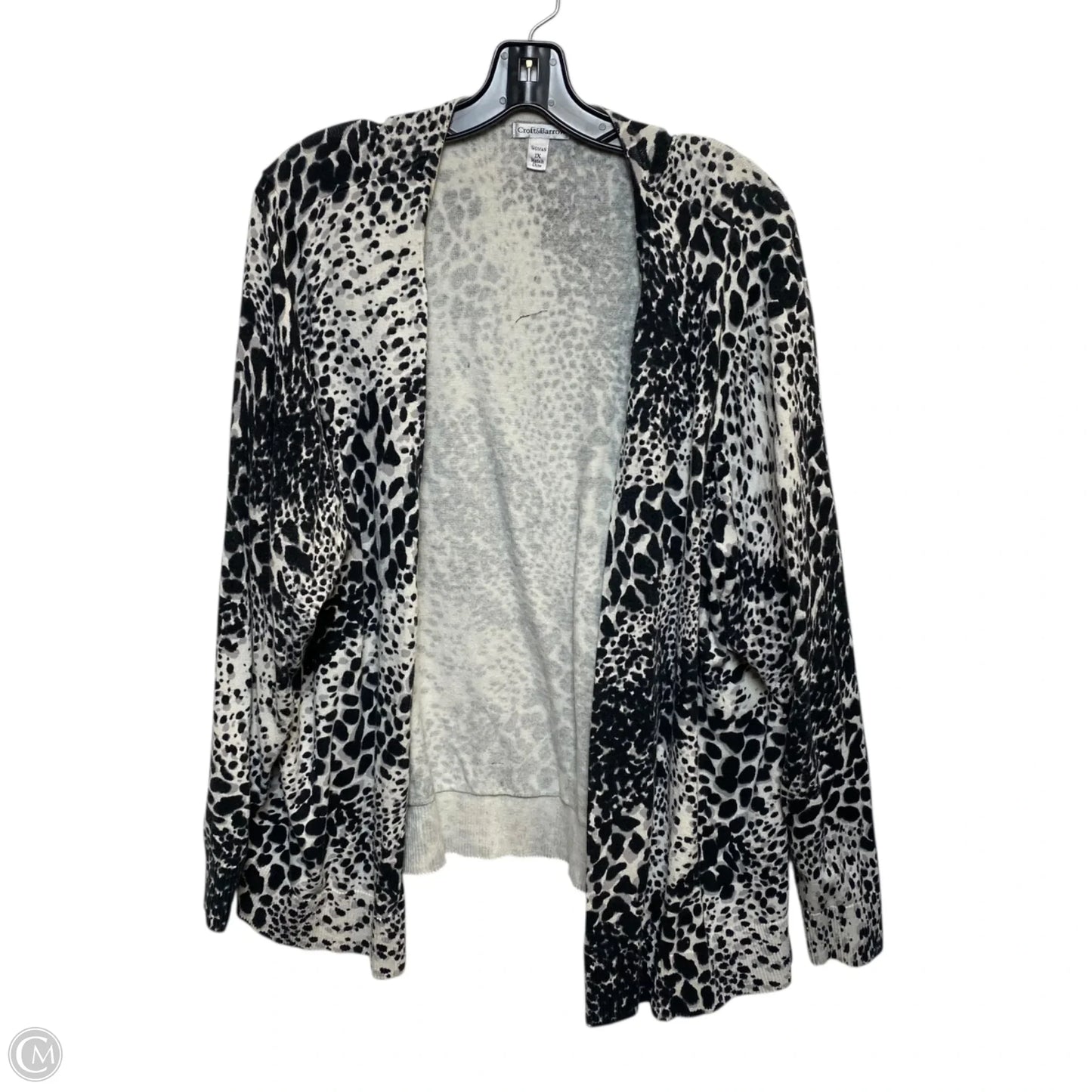 Cardigan By Croft And Barrow In Black, Size: 1x