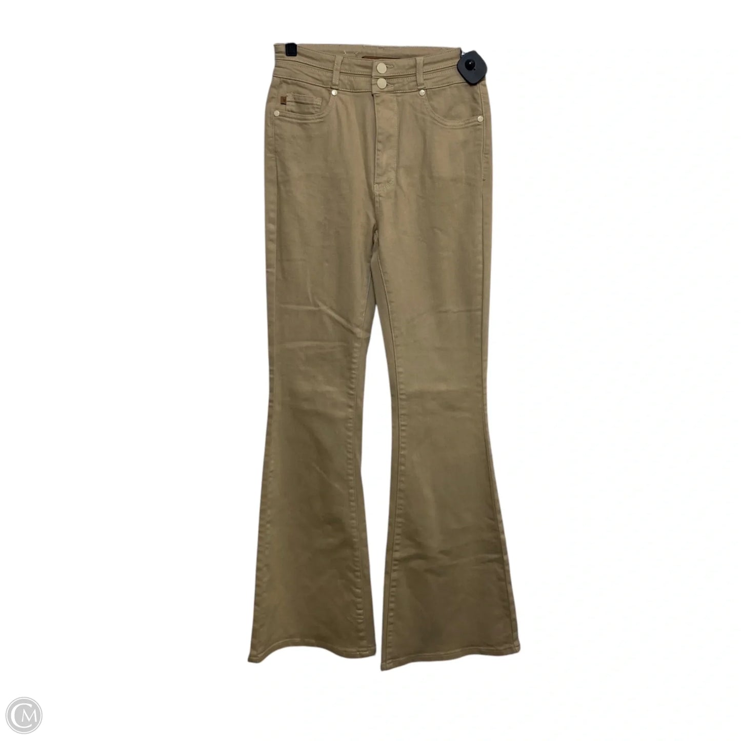 Jeans Flared By Judy Blue In Tan, Size: 4