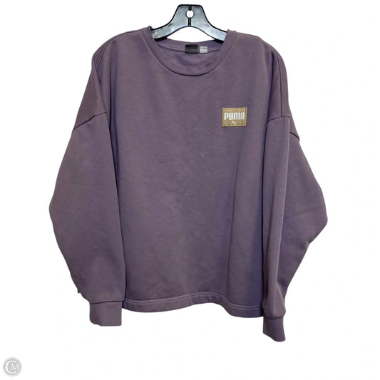Athletic Sweatshirt Crewneck By Puma In Purple, Size: Xl