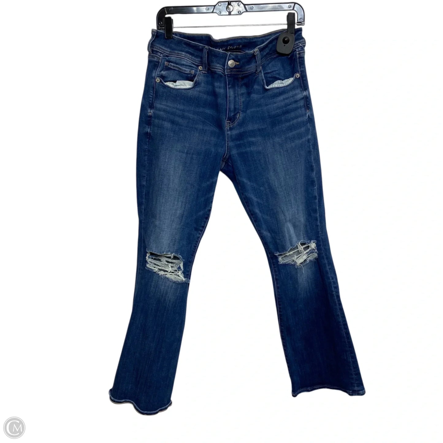 Jeans Flared By American Eagle In Blue, Size: 14