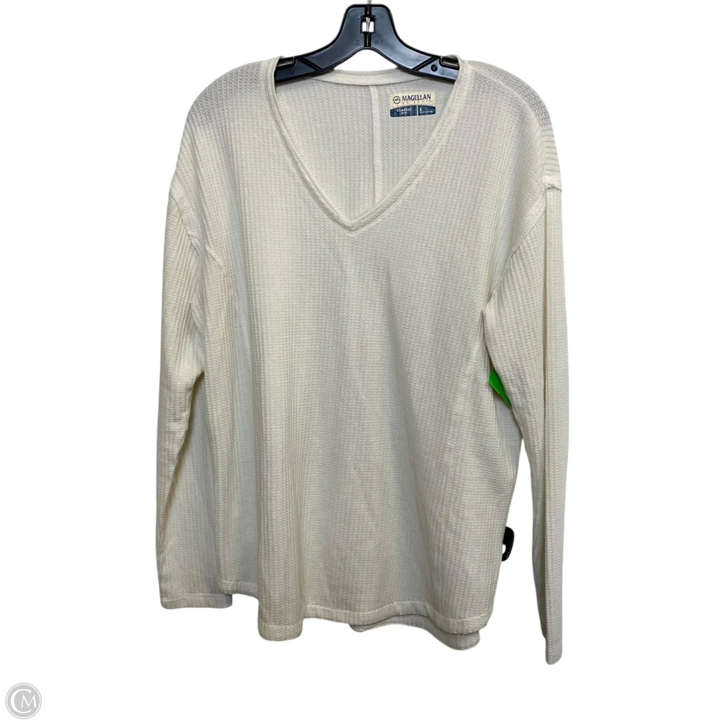 Top Long Sleeve By Magellan In White, Size: L