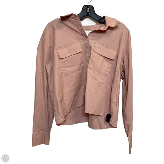 Top Long Sleeve By Ann Taylor In Pink, Size: L