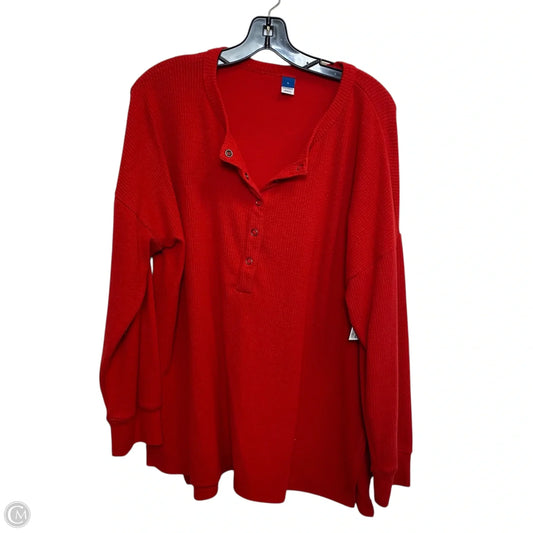 Top Long Sleeve By Old Navy In Red, Size: L