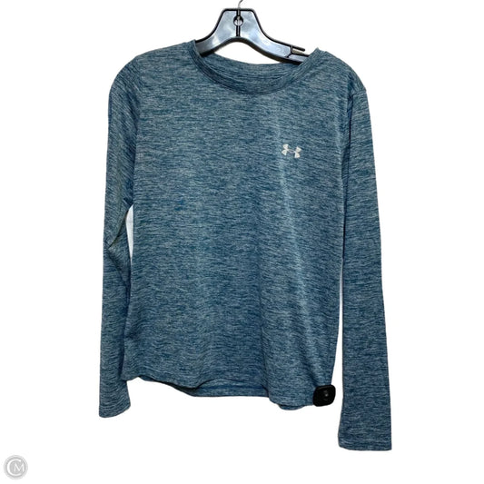 Athletic Top Long Sleeve Crewneck By Under Armour In Blue, Size: M