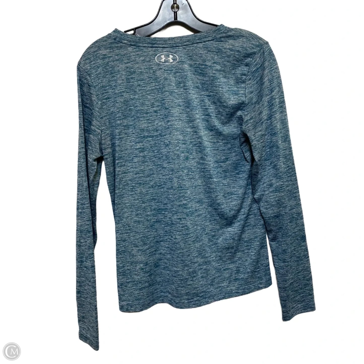 Athletic Top Long Sleeve Crewneck By Under Armour In Blue, Size: M