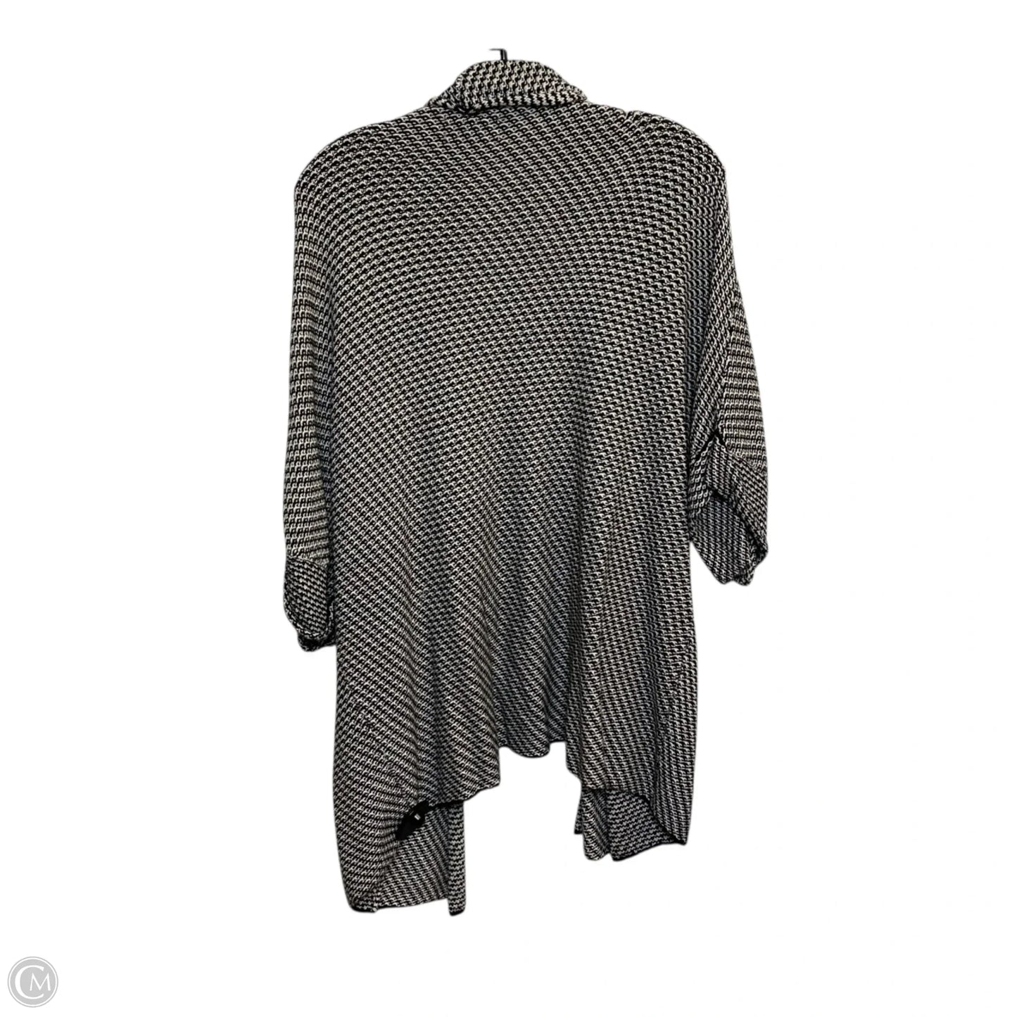 Sweater Cardigan By New York And Co In Black & White, Size: M