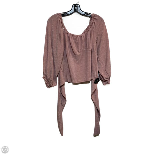 Top Long Sleeve By Ava James In Pink, Size: Xl
