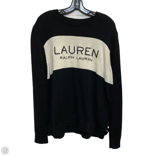 Top Long Sleeve By Lauren By Ralph Lauren In Black, Size: Xxl