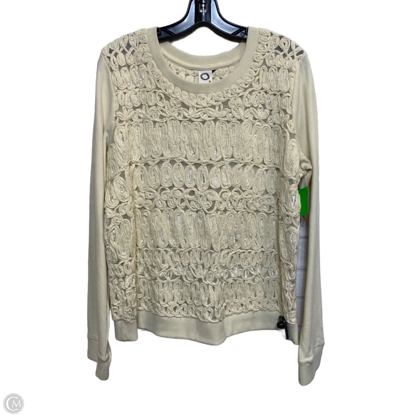 Top Long Sleeve By Akemi And Kin In Cream, Size: L