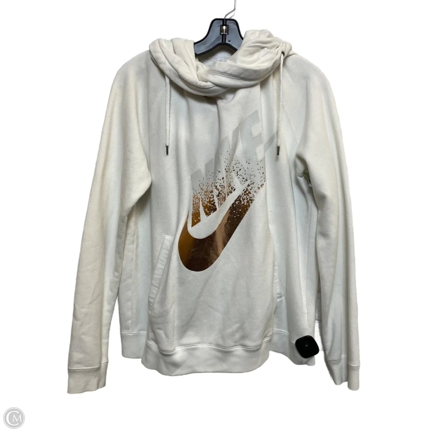 Athletic Sweatshirt Hoodie By Nike In White, Size: Xl
