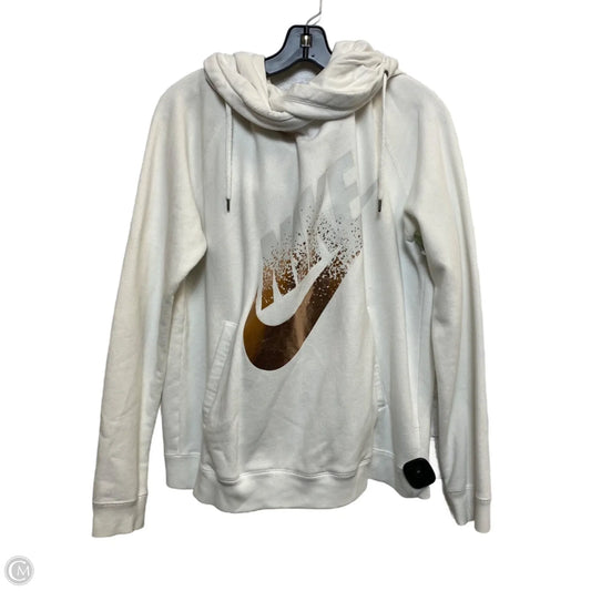 Athletic Sweatshirt Hoodie By Nike In White, Size: Xl
