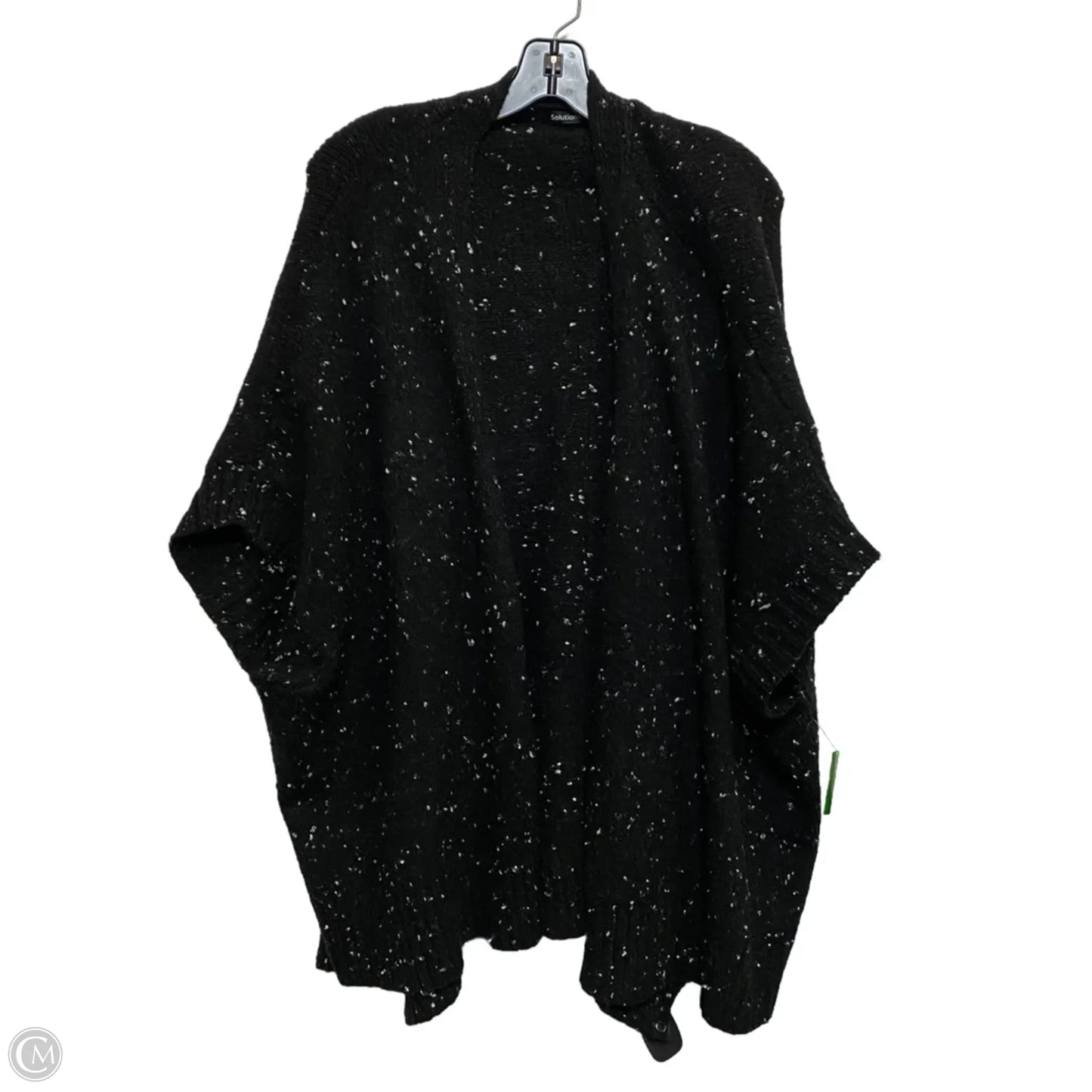 Sweater Cardigan By Solutions In Black, Size: Osfm
