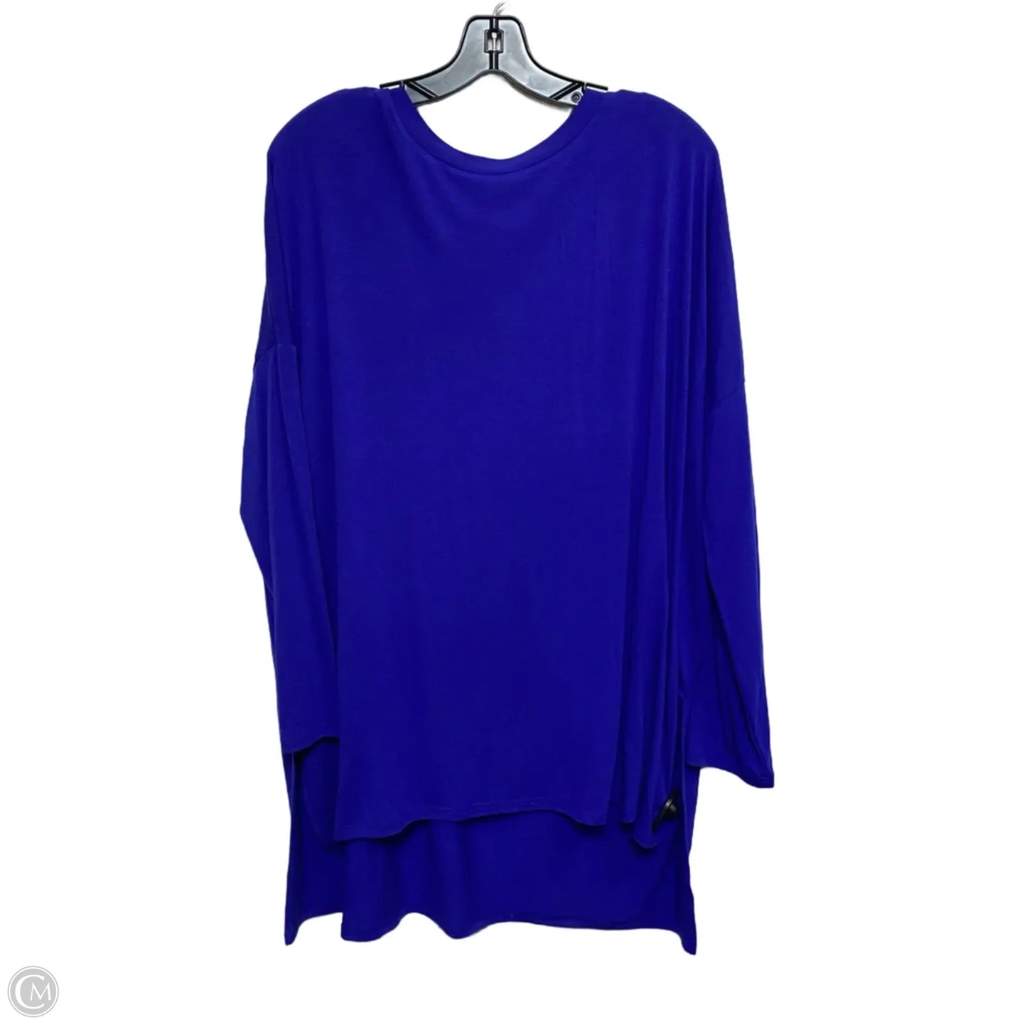 Top Long Sleeve Basic By Zenana In Purple, Size: 1x