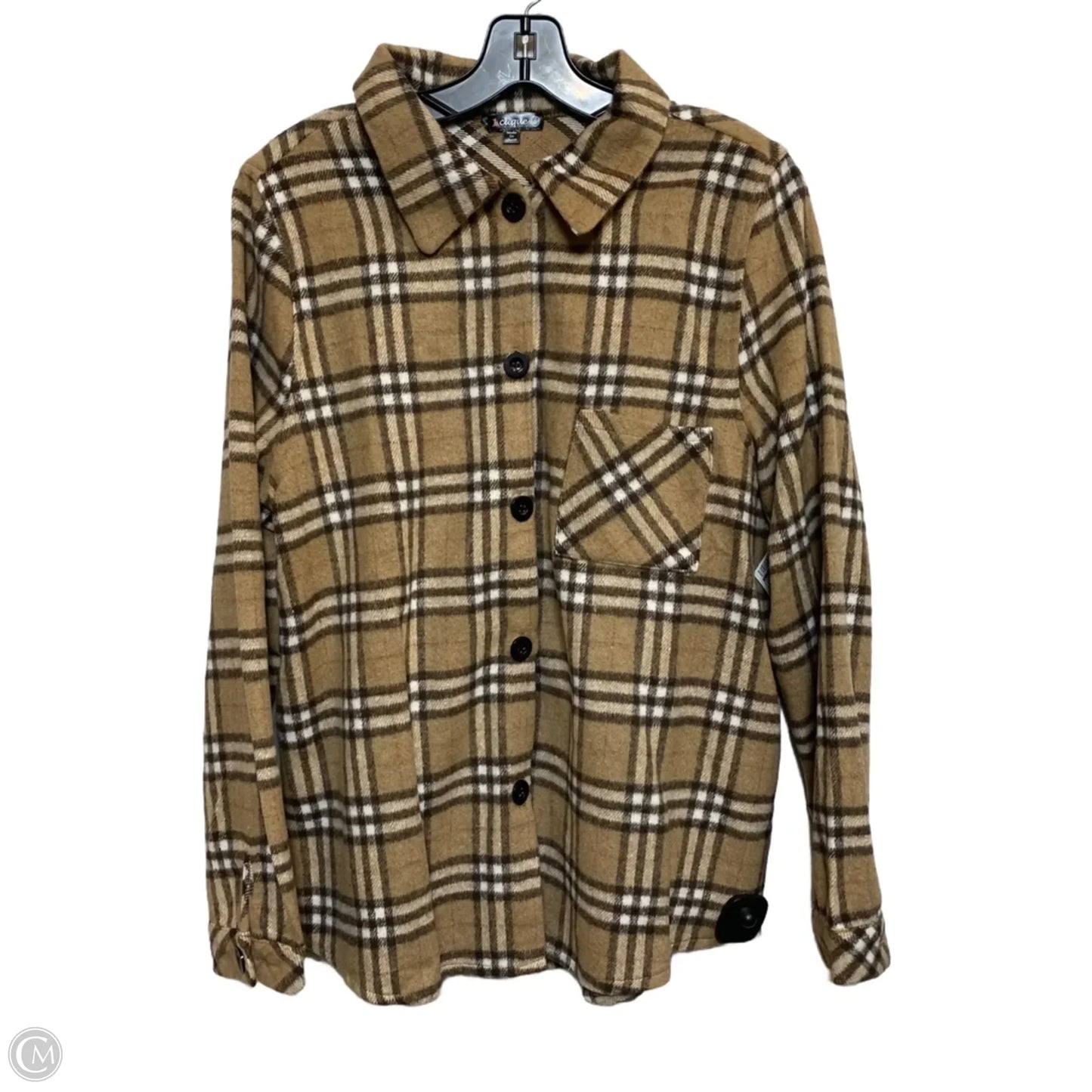 Top Long Sleeve By  1 Clique In Brown, Size: S