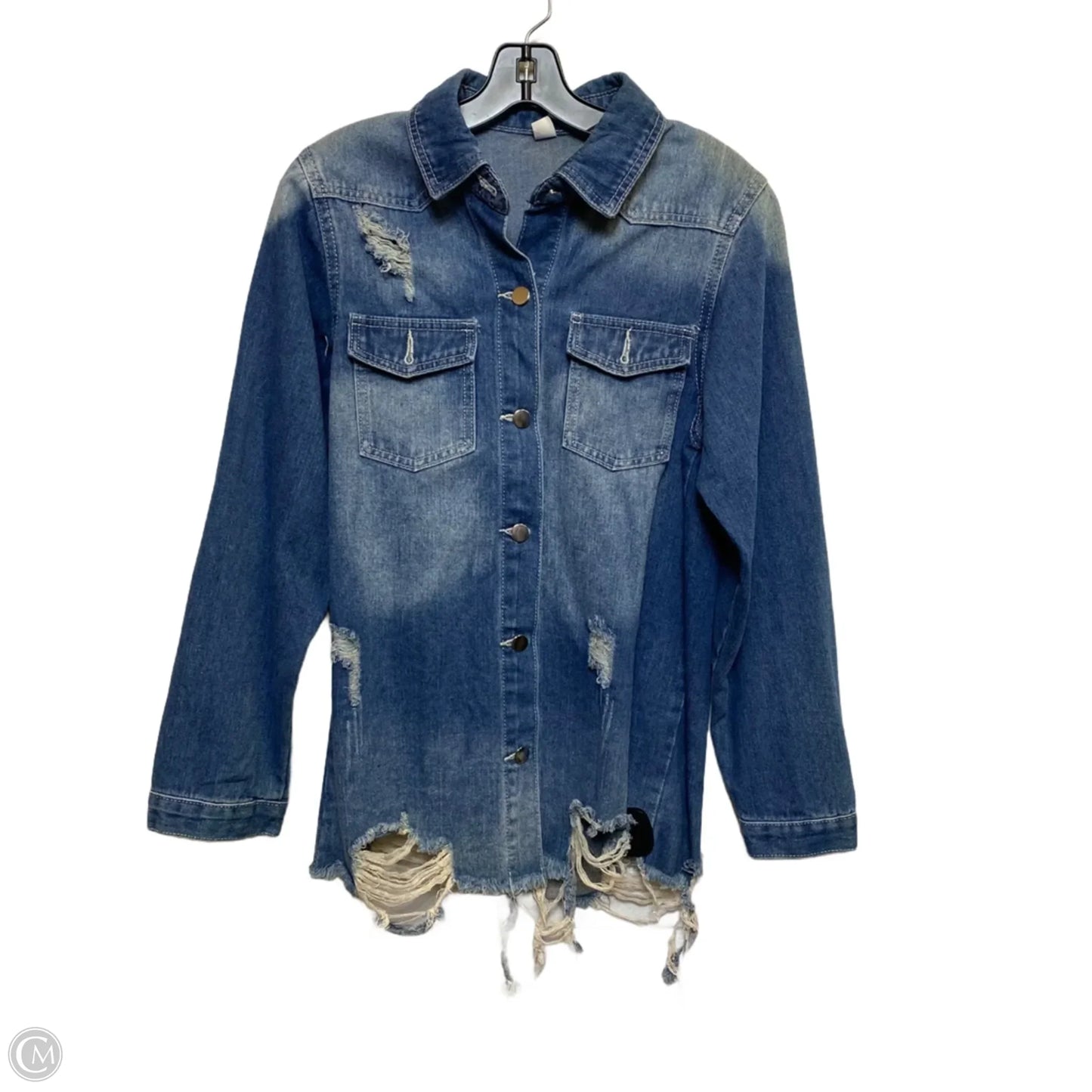 Top Long Sleeve By Clothes Mentor In Blue, Size: S