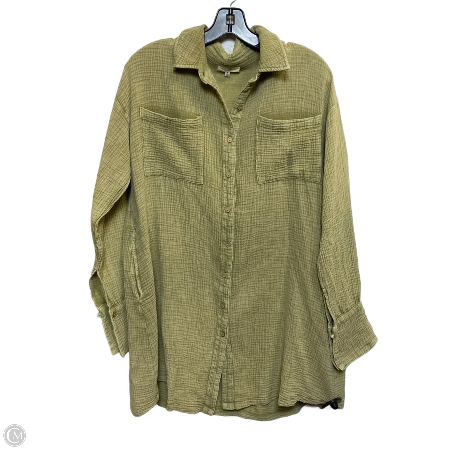 Top Long Sleeve By Easel In Green, Size: S