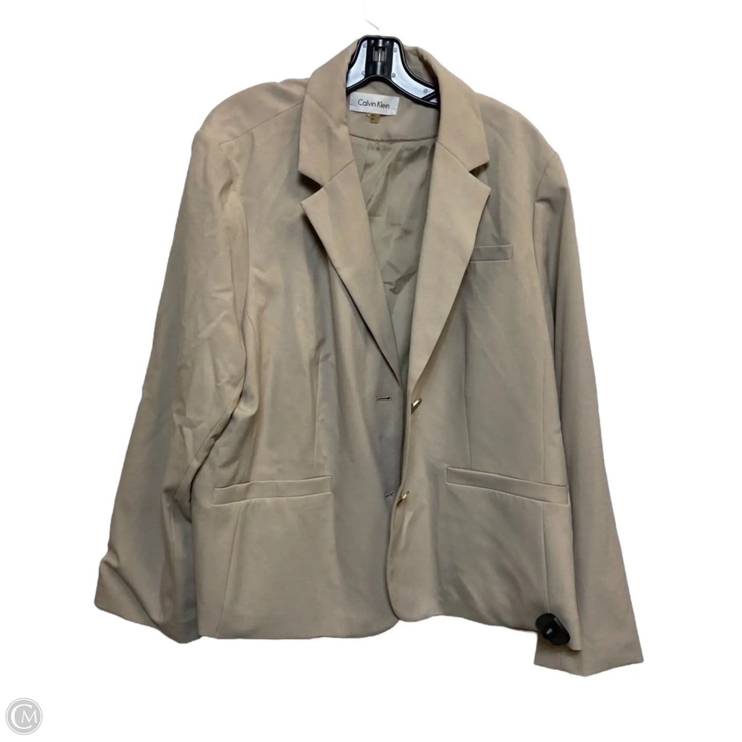 Blazer By Calvin Klein In Tan, Size: L